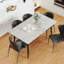 Funke Stone Top Metal Base Dining Table-831250244