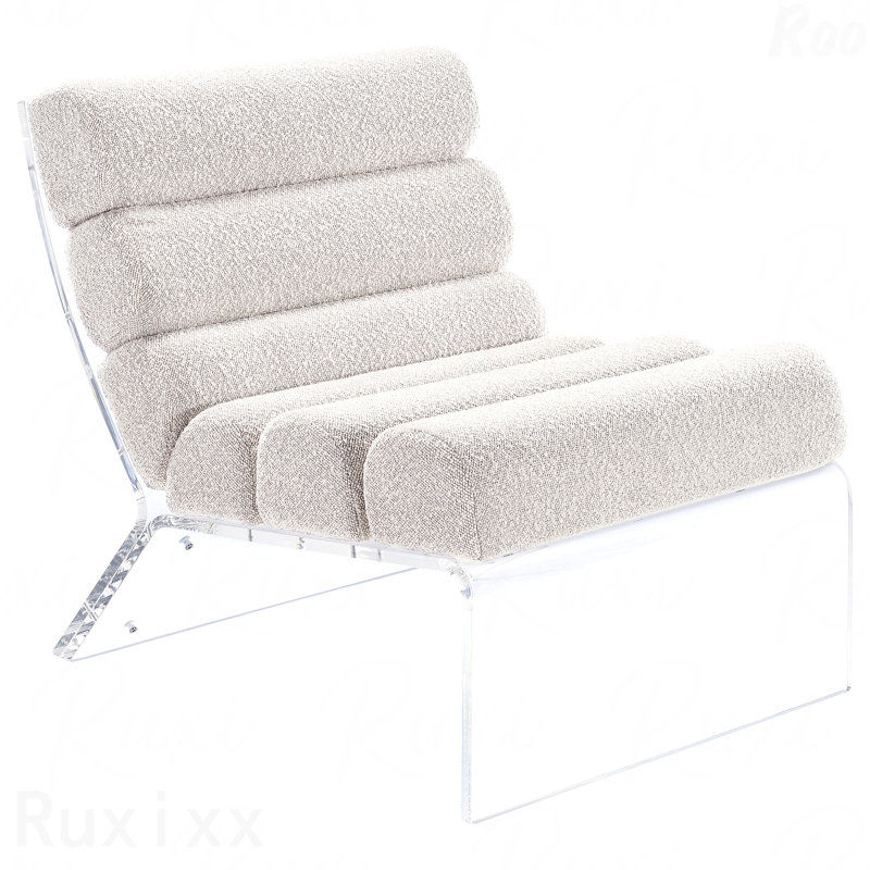Chaise rembourrée en acrylique Ivory In Stylish Burles