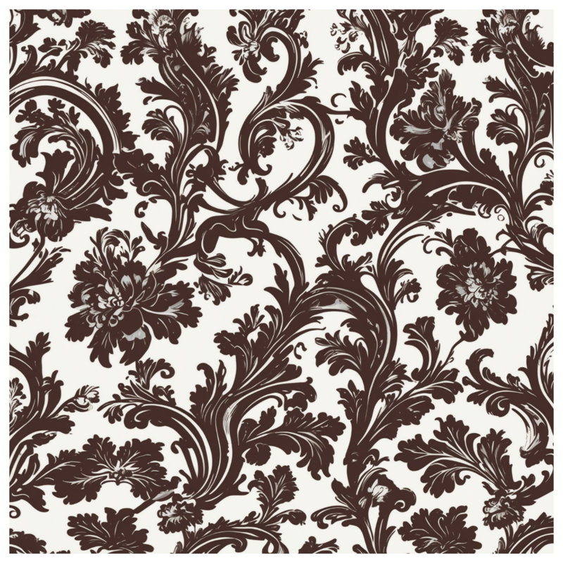 Couvertures florales à motif damassé, 60in W x 80in H