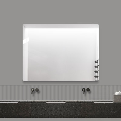 Frameless Bathroom Vanity Mirror, Wall Mounted with Shatter-Resistant Safety Backing and Moisture-Resistant Glass