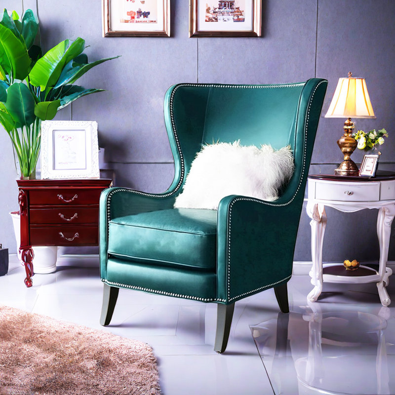 Fauteuil inclinable osciel en similicuir, Similicuir cyan