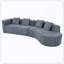 Coussin moelleux courbé moderne avec 4 coussins-121087617