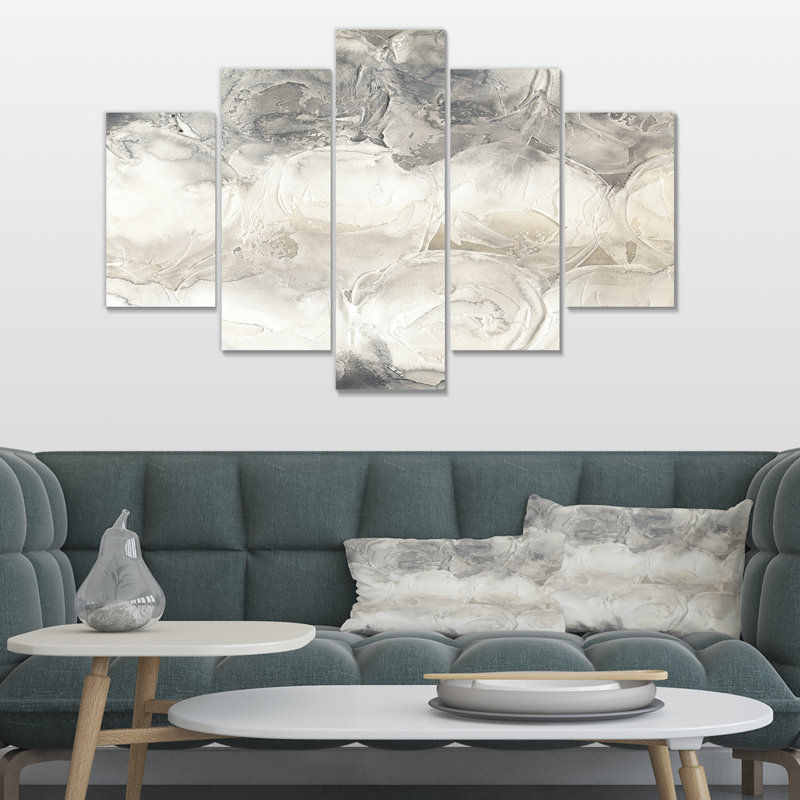 « gray cercles i », reproduction d’art à multiples images sur toile