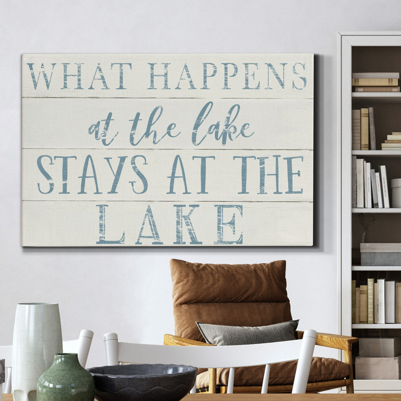 «The Lake», reproduction d'art textuel sur toile tendue, H 48 po x l 32 po x P 1 po