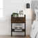 Navarro Rustic Wall Mount Nightstand with Drawer and Storage Shelf
