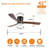 Silent Powerhouse: 42" Low-Profile Flush Mount Ceiling Fan With Smart Remote & Reversible DC Motor-1147698992