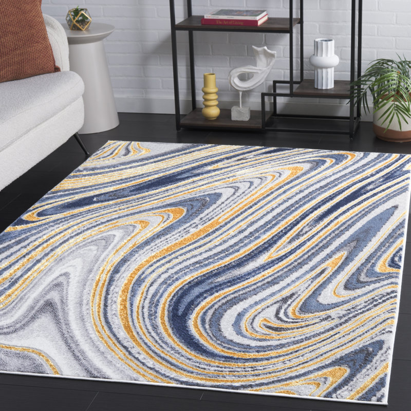 Tapis abstrait Lummie Performance Performance, Rectangle 5 pi 3 po x 7 pi 6 po