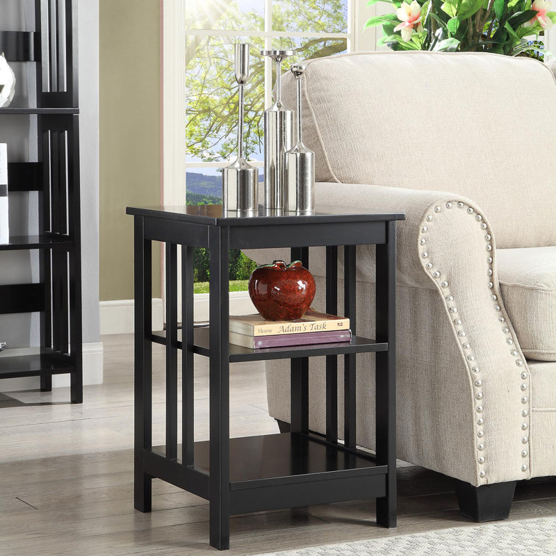 Table de bout avec rangement Aidia, Noir