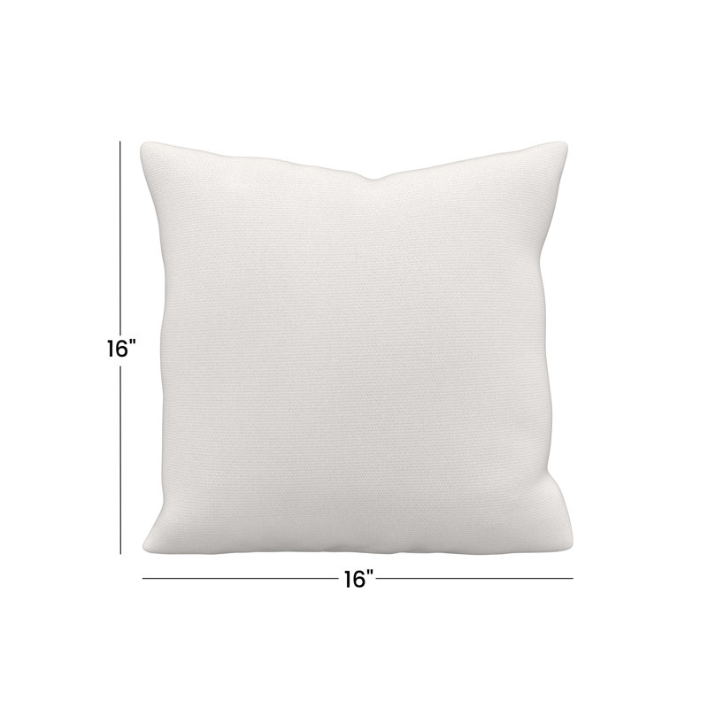 Jem Gabi Sunbrella® Indoor/Outdoor Throw Pillow, Square 16", Canvas Natural Sunbrella® Canvas