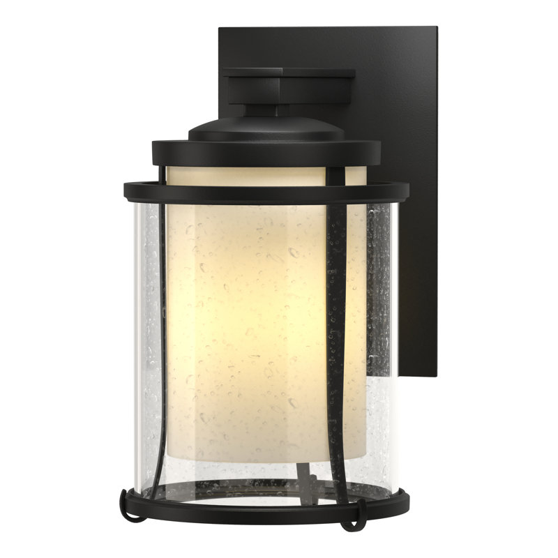 Meridian Outdoor Armed Sconce, Coastal Black, 10.3" H x 6.3" W x 7.2" D