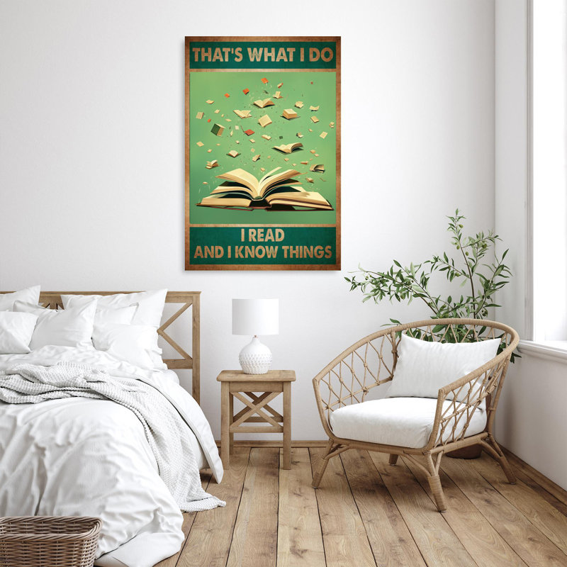 " Books I Read ", 14" H x 11" W x 1.25" D