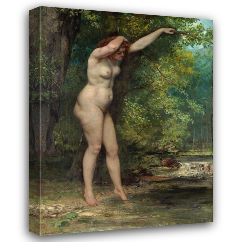 "The Young Bather" by  Gustave Courbet - Gallery Wrap Canvas Wall Art, 24" H x 17" W