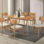 Ensemble de 2 chaises de salle à manger rembourrées en tissu beige
