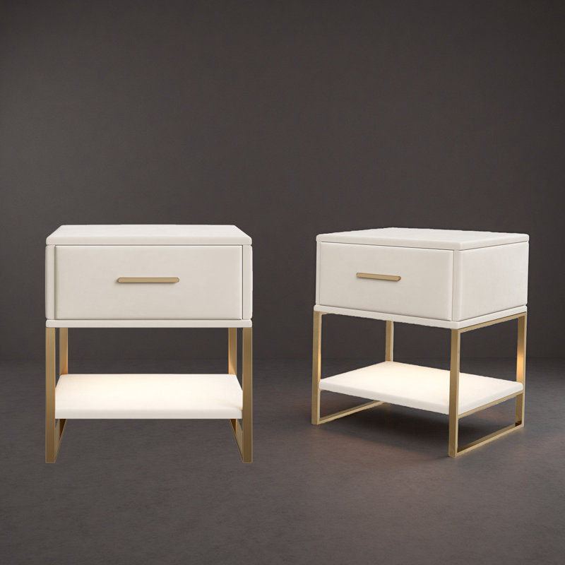40cm W Manufactured Wood Bedside Table