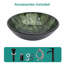 Elegant Bathroom Tempered Glass Sink, Vessel Sink With Faucet And Pop-Up Drain
