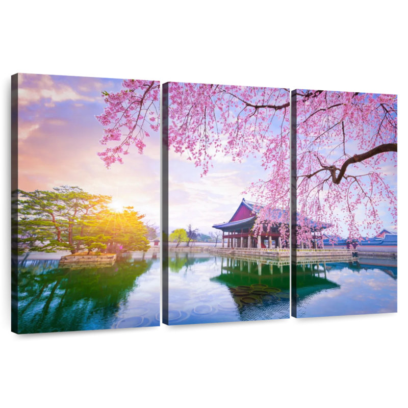Lilie Gyeongbok Palace In Spring, 28" H x 45" W