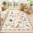 Area Rugs Modern Non-Slip Washable Rug Mark Resistant,Floral Farmhouse Carpet,Non-Shedding for Living Room Bedroom-902021332-902021330