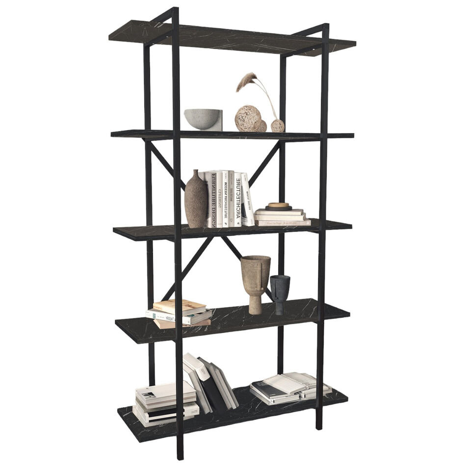 Aicen 159.6cm H x 90cm W Metal Bookcase