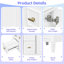 Meuble-lavabo 24 po avec lavabo, meuble-lavabo avec un tiroir rabattable et deux tiroirs, tablette réglable, bois massif et panneau de fibres à densité moyenne, blanc