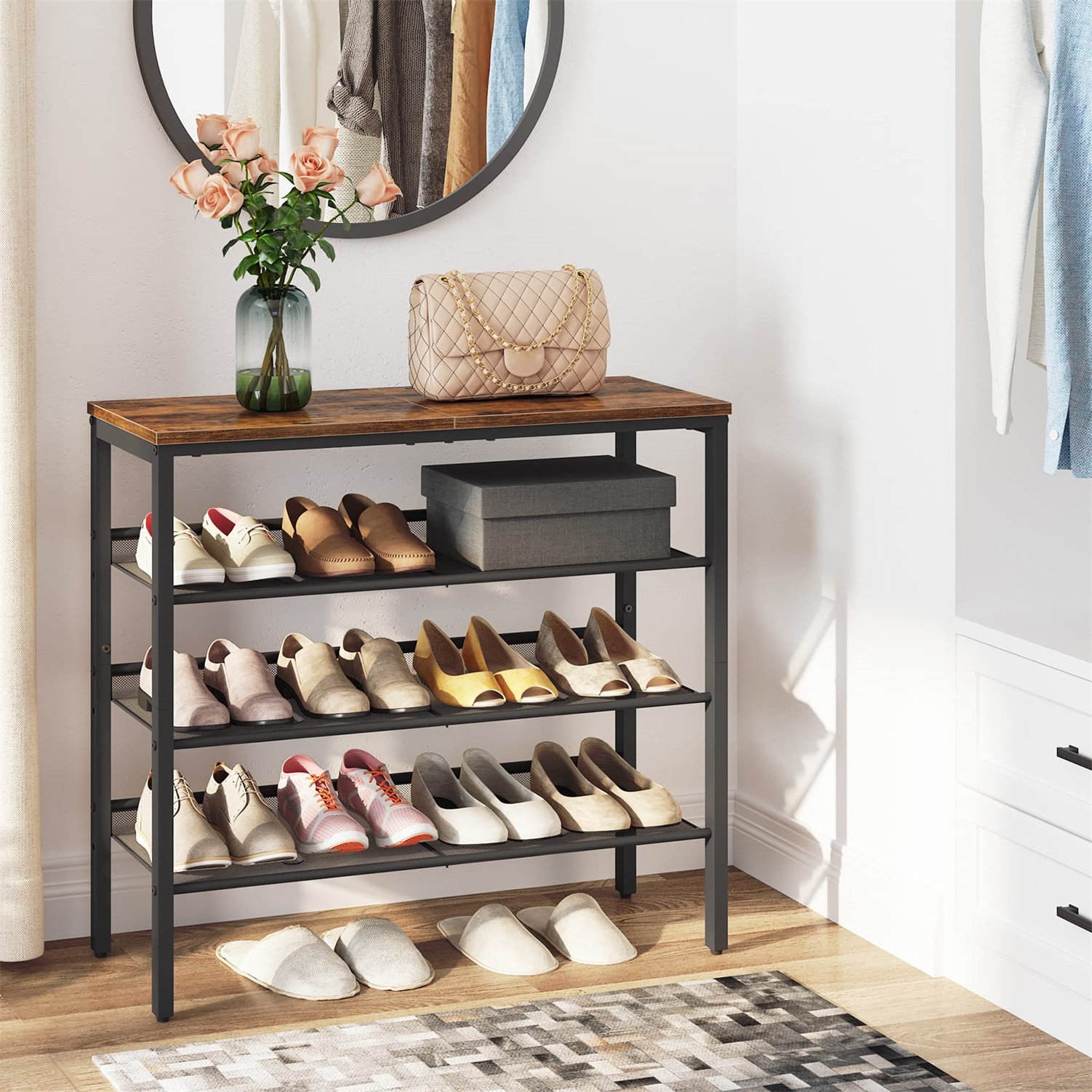 17 Stories 6 Pair Shoe Rack | Wayfair