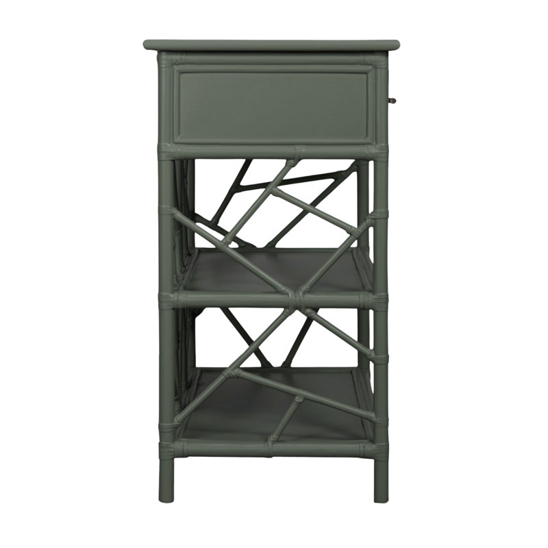 End Table with Storage, Evergreen