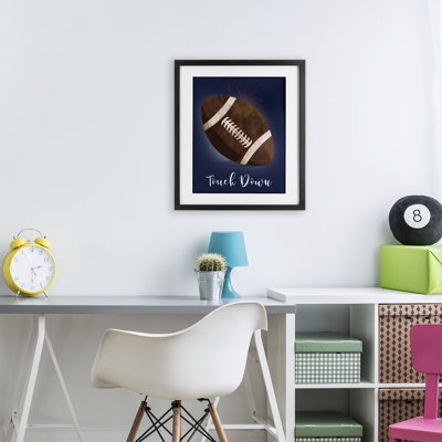 «Game On Touch Down», impression encadrée sous verre, design par Christine Simpson Art