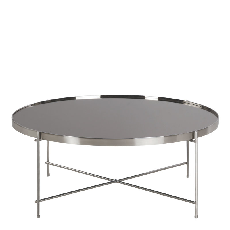 Yasmina Four Leg Coffee Table, Nickel