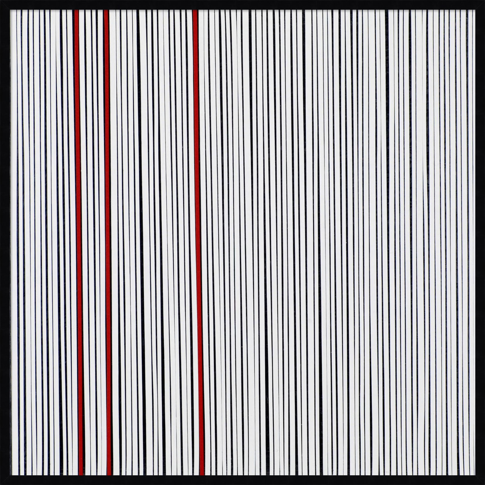 Mostly White by Alex Dunn, 41" H x 41" W x 1" D, Black