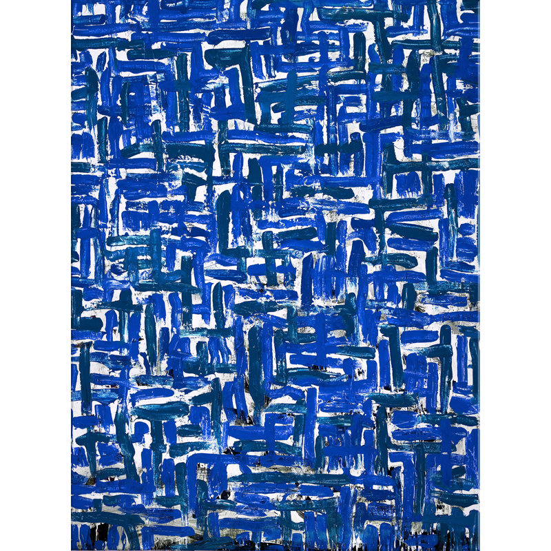«Blue Weave» par Robert Robinson - peinture sur toile tendue