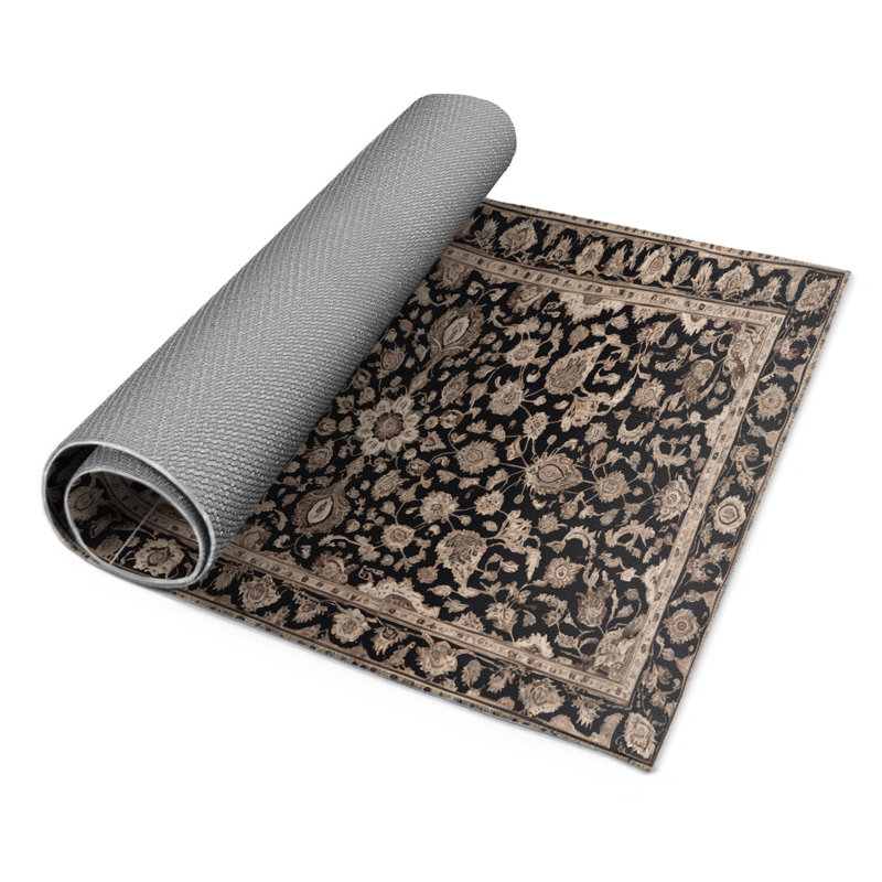 Tapis d'intérieur et d'extérieur gris Persian, Rectangulaire 2 pi x 3 pi