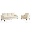  Ensemble de canapé de salon 2 pièces de 82 po de largeur pour petits espaces - Canapé modulaire avec tissu chenille, fauteuil convertible et coussins amovibles-807664015