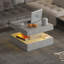 Charvez Modern Square High-Gloss LED Coffee Table with Storage-1964231637-1964231640