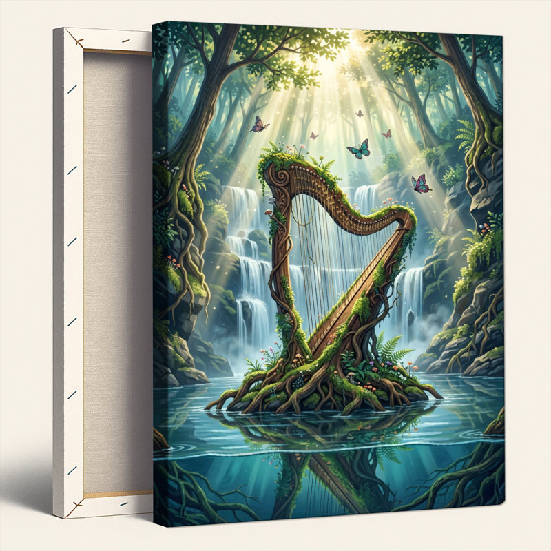 Ensemble de 1 tableau sur toile Forêt enchantée, 48"H x 36"W, Wrapped Canvas