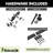 Mini Black Rustic T-Shape Design Non-Bypass Single Track One Door Hardware Kit For Cabinet Use-765576913