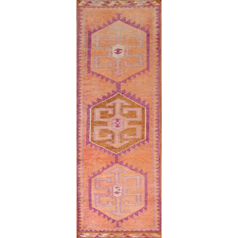 Tapis de couloir oriental rétro Oushak