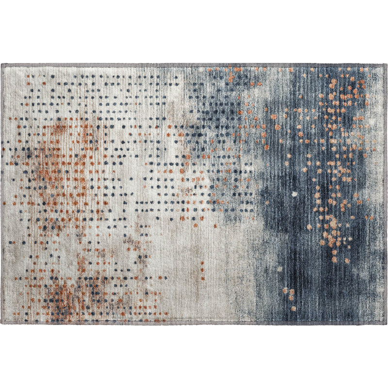 Premium Machine Washable Mouton Geometric Rug, Rectangle 1'8" x 2'6"