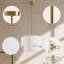 Luminaire suspendu de style campagne moderne à 2 niveaux avec lustre 19,6 po en tissu blanc pour chambre à coucher, salon, salle à manger, entrée