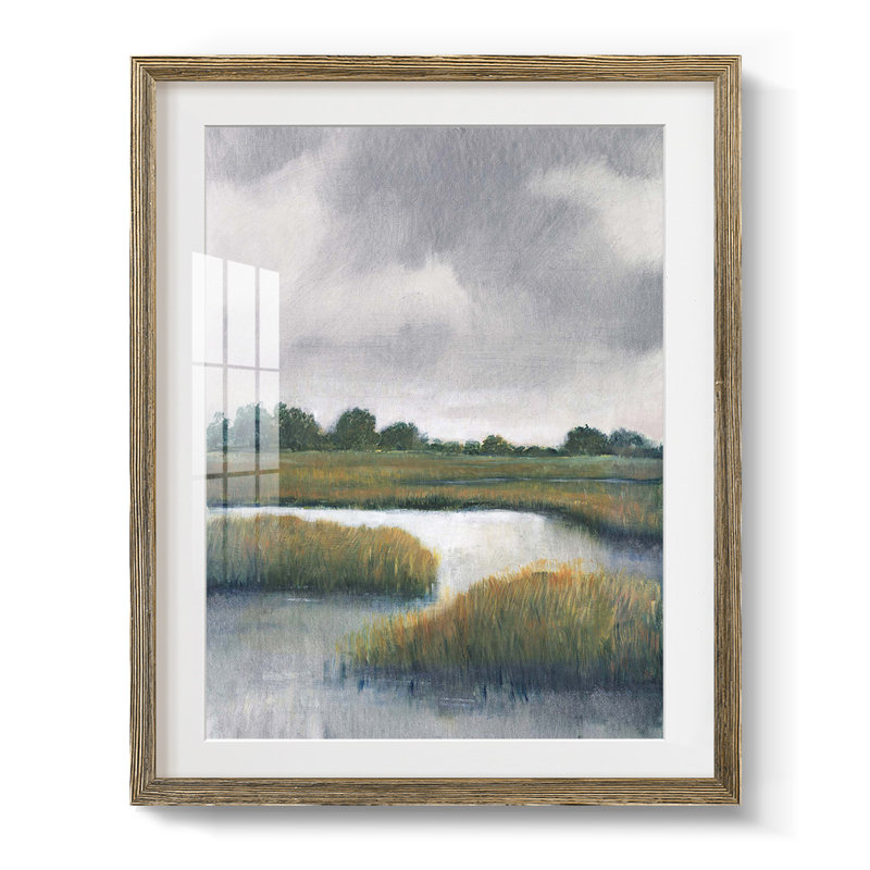 Barxan IV, reproduction encadrée, Blanc, Papier avec cadre noyer