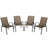 Outdoor Patio Chairs , Stackable Dining Chairs for All Weather, Chair Set with Armrests for Backyard-471438935