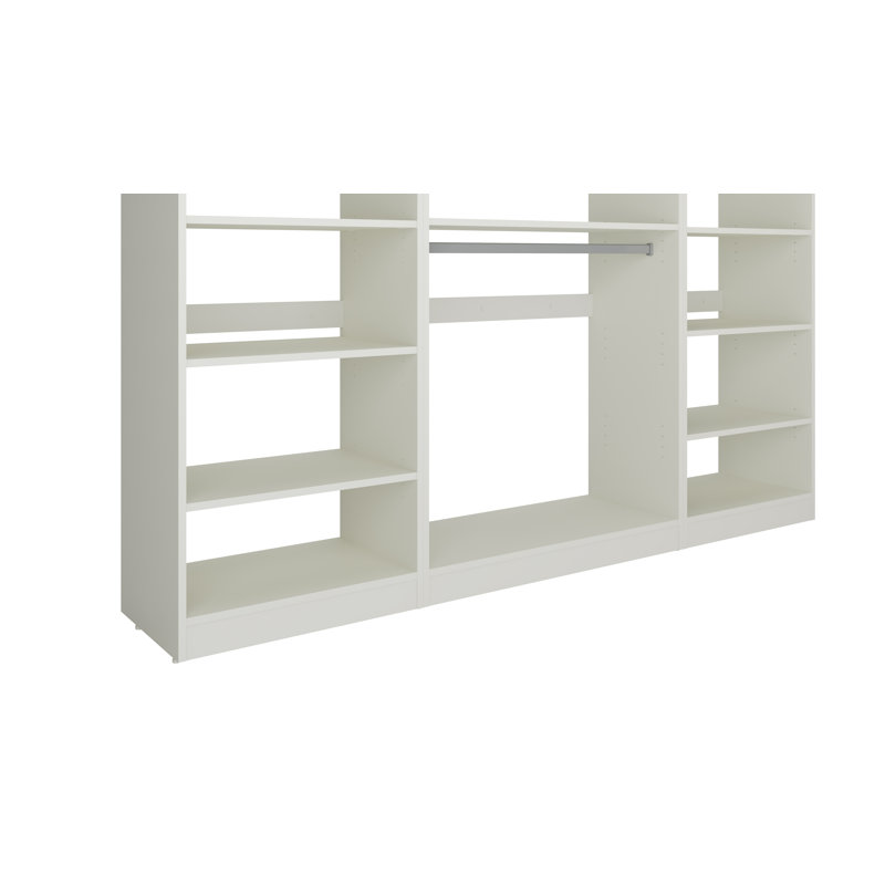 Closet System Reach-In Sets 24/36/24 Inches, White, 84"H x 84"W x 16"D