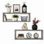 Ensemble de 2 tablettes murales en bois massif Gallery-678871119