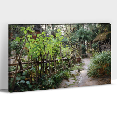 Grande toile murale printemps campagne champêtre, verdure rustique, fleurs sauvages, paysage, impressions sur toile, affiche pour chambre à coucher, salon, ferme, œuvre d'art murale prête à être suspendue, 28 po x 40 po