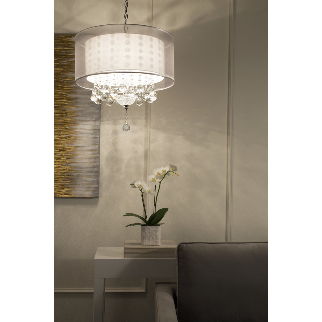 Venito 3 - Light Glass Dimmable Drum Chandelier House of Hampton®