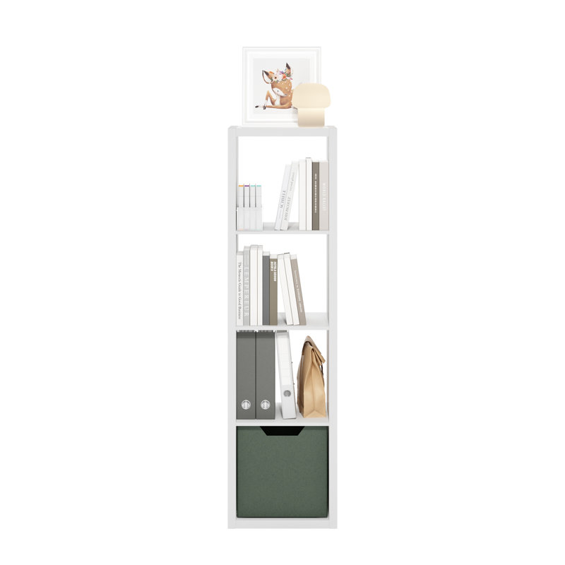 Organisateur de rangement Ebern Designs Darrington, Blanc, (4 feuilles) H 57,95 po x l 15,87 po x P 14,57 po