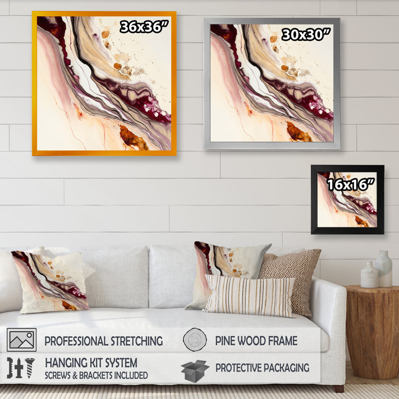Rendend Point Dreams I - reproduction sur toile, Toile avec cadre photo noir, H 30 po x l 30 po x P 1 po