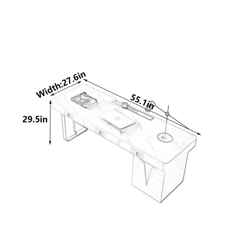 Glassman, H 29,5 po x l 55,1 po x P 27,6 po