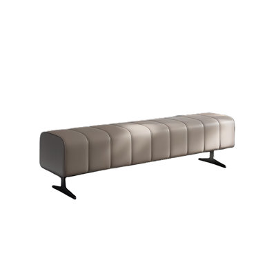 Thomias Leather Match Upholstered Bench