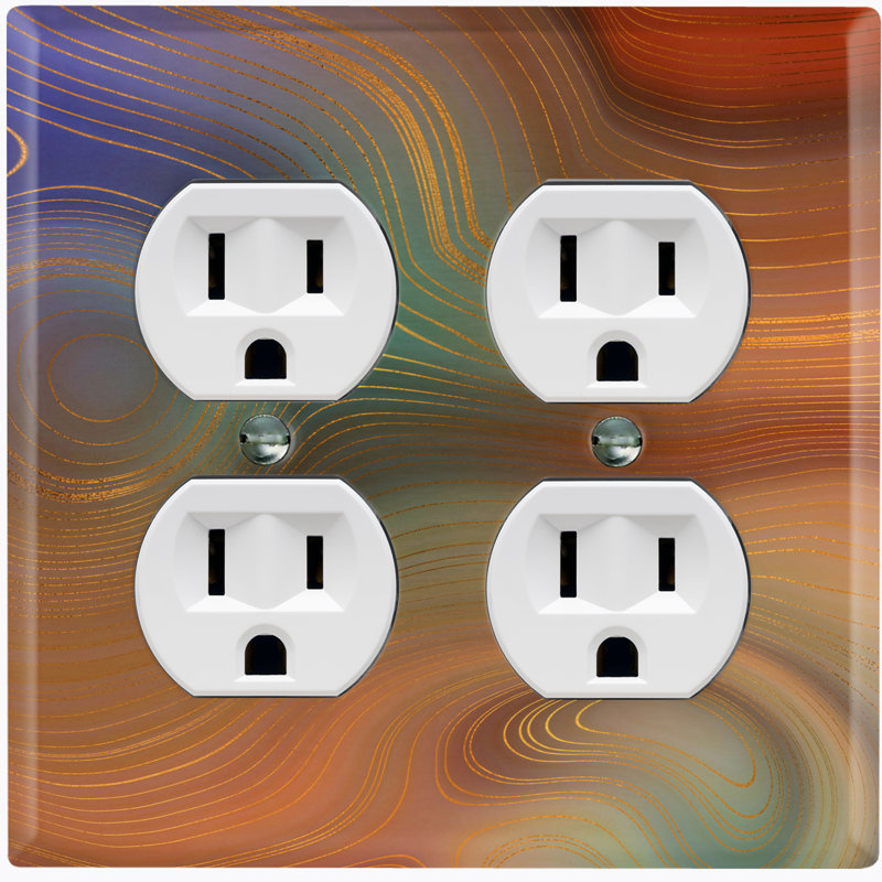Patterned 2 - Gang Toggle Light Switch Standard Wall Plate