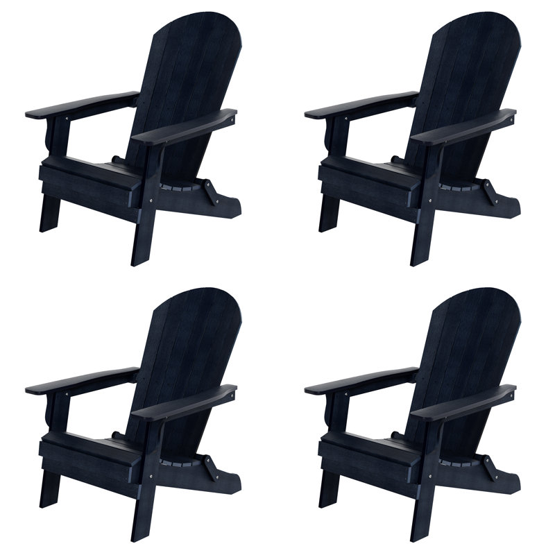 Chaise Adirondack pliante en plastique Arrlo, Marine