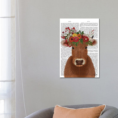 «Cow Bohemian 1» par Fab Funky, impression sur toile tendue